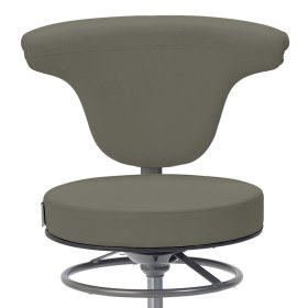 TEQLER Medical Stool with Back Support & Height Adjustment Foot Ring | Grey(5)
