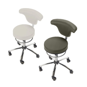 Σκαμπώ τροχήλατο με ανατομική πλάτη & στεφάνι ρύθμισης ύψους TEQLER