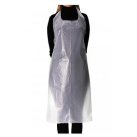 Ποδιές πλαστικές μιας χρήσης 100 τεμάχια Λευκές