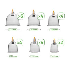 HABYS 14-Piece Plastic Vacuum Cupping Set with Suction Pump