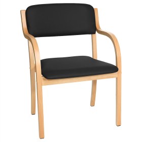 Καρέκλα αναμονής επισκεπτών comfort+ Teqler μαύρο