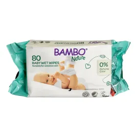 Παιδικά Μωρομάντηλα Bambo Nature 20 x 15 cm 80 τεμάχια