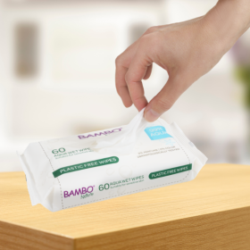 Μωρομάντηλα Aqua Bambo Nature 19 x16 cm 60 τεμάχια - Μωρομάντηλα Aqua Bambo Nature 19 x16 cm 60 τεμάχια (1)