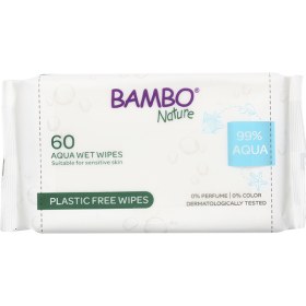 Μωρομάντηλα Aqua Bambo Nature 19 x16 cm 60 τεμάχια - Μωρομάντηλα Aqua Bambo Nature 19 x16 cm 60 τεμάχια (2)