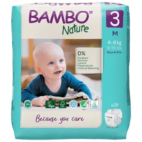 Βρεφικές πάνες Bambo Nature No 3 (4-8 kg) 28 τεμάχια - Βρεφικές πάνες Bambo Nature No 3 (4-8 kg) 28 τεμάχια (1)