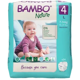 Βρεφικές πάνες Bambo Nature No 4 (7-14 kg) 24 τεμάχια - Βρεφικές πάνες Bambo Nature No 4 (7-14 kg) 24 τεμάχια (1)