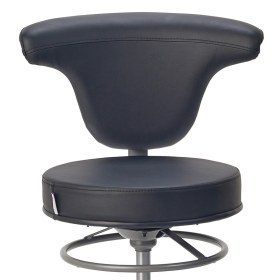 TEQLER Medical Stool with Back Support & Height Adjustment Foot Ring | Black - TEQLER Medical Stool with Back Support & Height Adjustment Foot Ring | Black (2)