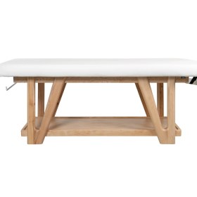 Fixed wooden massage bed Roots, White | WKS032.A26