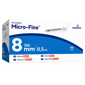 BD Micro-Fine insulin syringe 100 pieces | 0.5ml 30G x 8.00mm