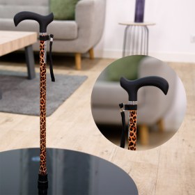 Aluminium folding stick leopard 816069LE - Aluminium folding stick leopard 816069LE (1)