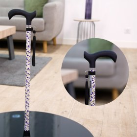 Aluminium folding stick purple flowers 816069.B - Aluminium folding stick purple flowers 816069.B (1)