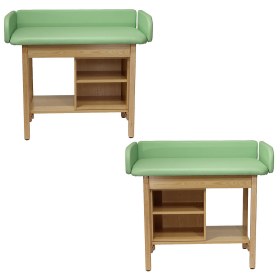 Pediatric examination table Ystad green | With under-cabinet (3)