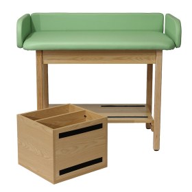 Pediatric examination table Ystad green | With under-cabinet (5)