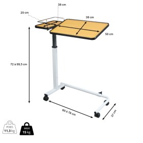 Μονό τραπέζι νοσηλείας φαγητού CORFOU EVOLUTION 823127 (5)